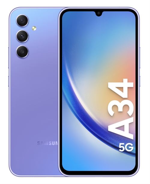 Samsung Galaxy A34 5G (256GB/Violet) uden abonnement